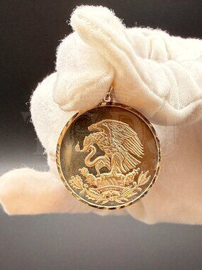14K Yellow Gold Eagle Pendant